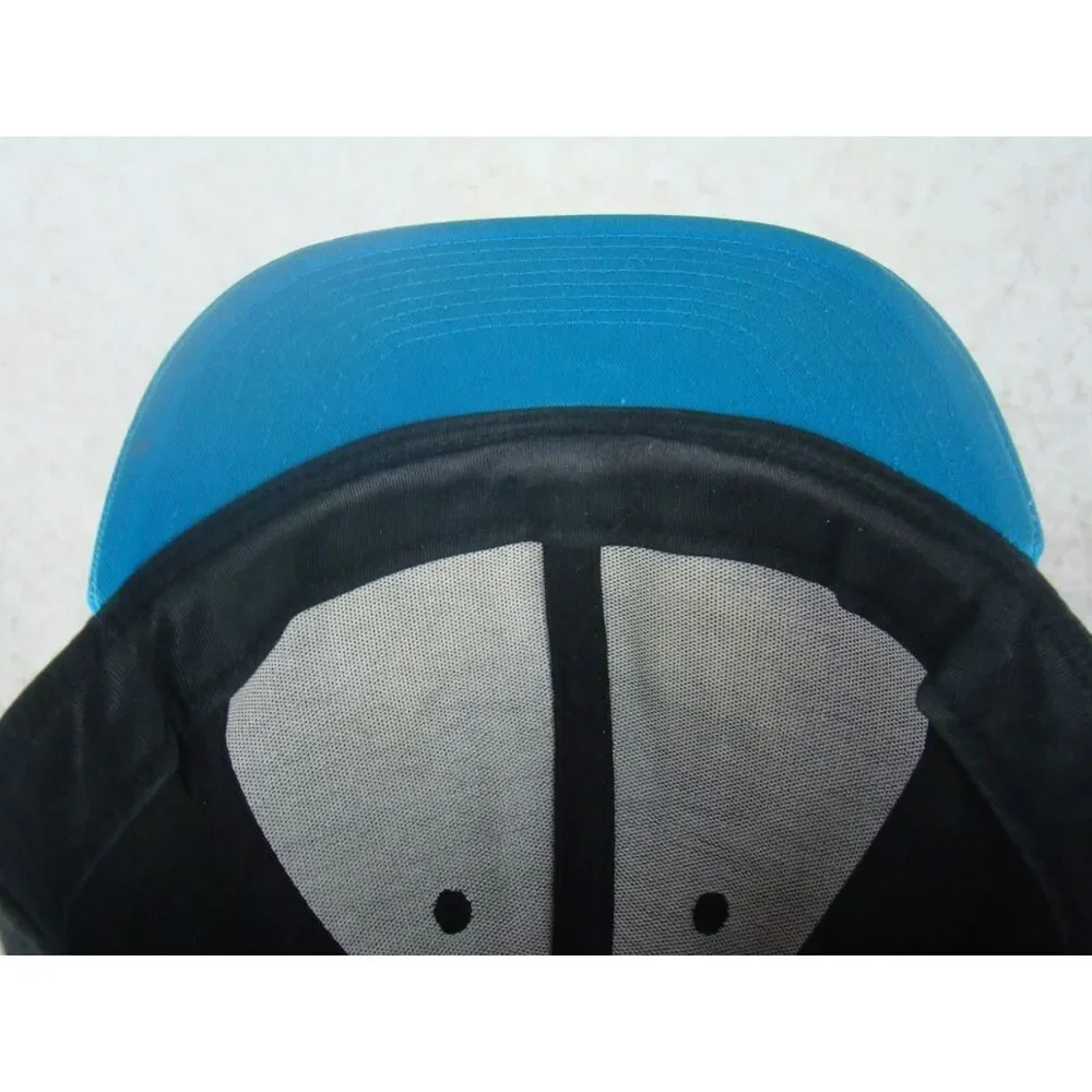 Orage Baseball Hat Cap Black Blue Snapback Flat Brim EST 89 Outdoor Casual